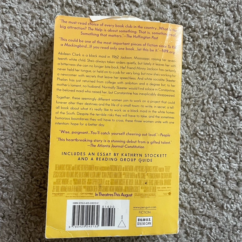 The Help Paperback Book - Picture 2 of 2